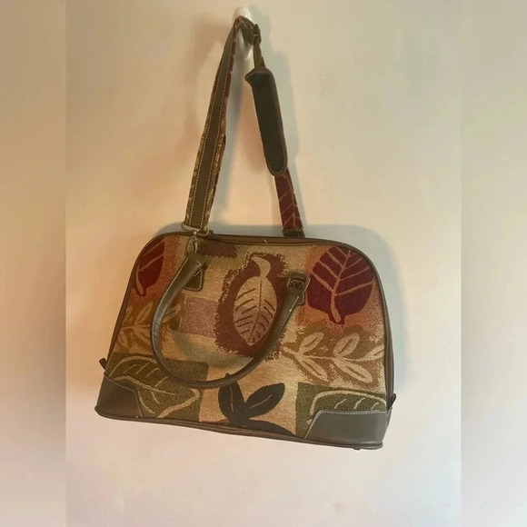 Vintage American Trunk & Case Tapestry 90s travel‎ bag Weekender EUC! - Picture 5 of 13